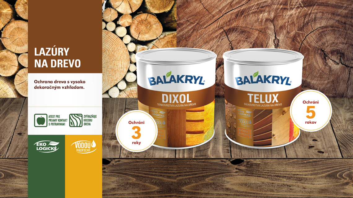 BALAKRYL LAZÚRY NA DREVO